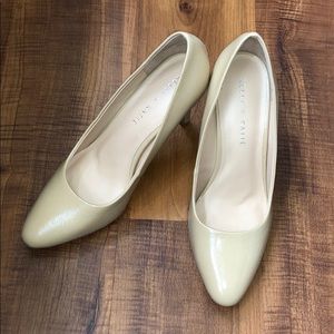 Kelly & Katie Patent Leather Astivia Nude Pumps
